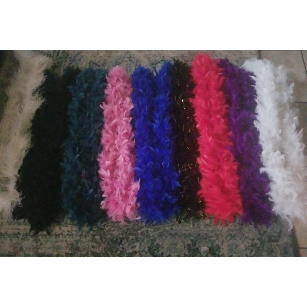 Feather Boa Pretty Elegant Long Flapper Showgirl Party Hollywood Costume 9 piece - Picture 3 of 16